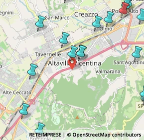 Mappa Via Monte Novegno, 36077 Altavilla vicentina VI, Italia (2.955)