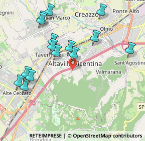 Mappa Via Monte Novegno, 36077 Altavilla vicentina VI, Italia (2.21933)