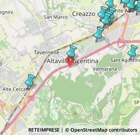 Mappa Via Monte Novegno, 36077 Altavilla vicentina VI, Italia (3.34286)