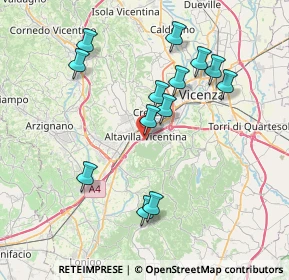Mappa Via Monte Novegno, 36077 Altavilla vicentina VI, Italia (7.37077)