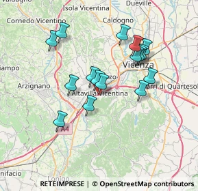 Mappa Via Monte Novegno, 36077 Altavilla vicentina VI, Italia (6.36625)