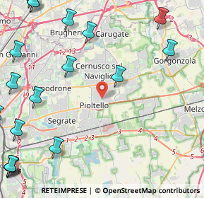 Mappa Via Domenico Cimarosa, 20096 Pioltello MI, Italia (7.0095)