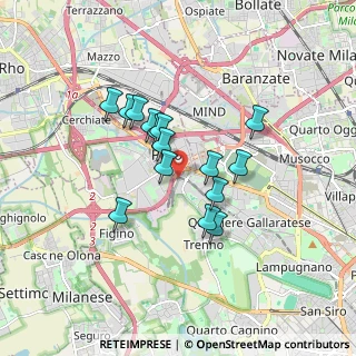 Mappa Metro M1 molino dorino, 20151 Milano MI, Italia (1.34133)