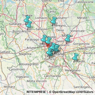 Mappa Metro M1 molino dorino, 20151 Milano MI, Italia (10.96333)