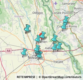 Mappa Strada Privata Papa Giovanni Paolo II, 28062 Cameri NO, Italia (6.29154)