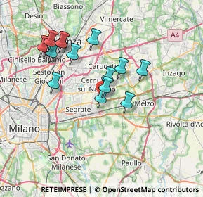 Mappa Via Pio la Torre, 20063 Cernusco sul Naviglio MI, Italia (6.70933)