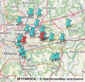 Mappa Via Pio la Torre, 20063 Cernusco sul Naviglio MI, Italia (6.833)