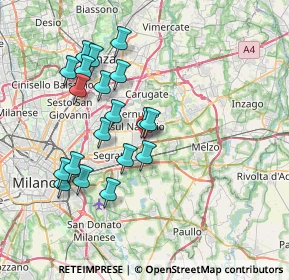 Mappa Via Pio la Torre, 20063 Cernusco sul Naviglio MI, Italia (7.10632)