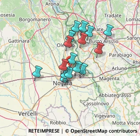 Mappa Via S. Sabbioncelli, 28062 Cameri NO, Italia (9.85938)