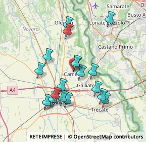 Mappa Via Sabbioncelli, 28062 Cameri NO, Italia (7.00684)