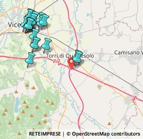 Mappa Via Giacomo Zanella, 36040 Torri di Quartesolo VI, Italia (5.2085)