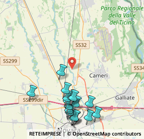 Mappa Strada Cascina Argine, 28062 Cameri NO, Italia (4.83647)