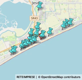 Mappa ° Accesso al Mare di Via A. Bafile, 30016 Lido di Jesolo VE, Italia (1.606)