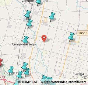 Mappa Via P. Massimiliano Kolbe, 35011 Campodarsego PD, Italia (7.2075)