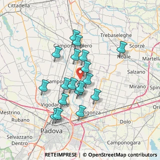 Mappa Via P. Massimiliano Kolbe, 35011 Campodarsego PD, Italia (6.08056)