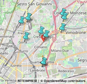 Mappa Via Francesco Rubino, 20132 Milano MI, Italia (1.91182)