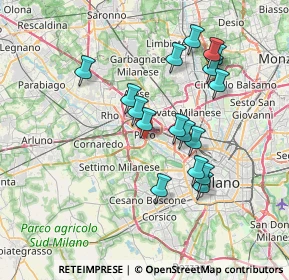 Mappa Via Niccolò Copernico, 20016 Pero MI, Italia (6.66941)