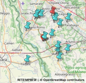 Mappa Via Benedetto Gualdoni, 20012 Cuggiono MI, Italia (7.10176)