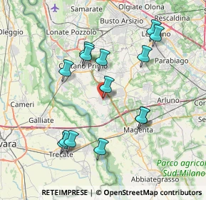 Mappa Via Benedetto Gualdoni, 20012 Cuggiono MI, Italia (7.53571)