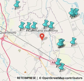 Mappa Via del Lavoro, 36043 Camisano Vicentino VI, Italia (4.756)