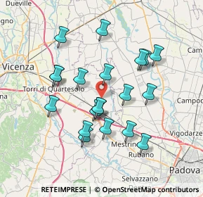Mappa Via del Lavoro, 36043 Camisano Vicentino VI, Italia (6.6325)