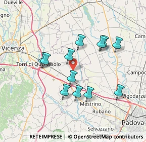Mappa Via del Lavoro, 36043 Camisano Vicentino VI, Italia (6.5025)