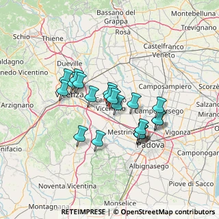 Mappa Via del Lavoro, 36043 Camisano Vicentino VI, Italia (10.9625)