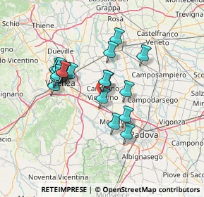 Mappa Via del Lavoro, 36043 Camisano Vicentino VI, Italia (11.8355)