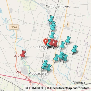 Mappa Via De Toni, 35011 Campodarsego PD, Italia (3.4685)