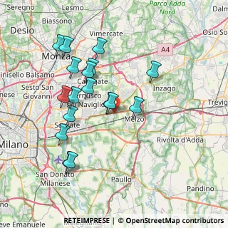Mappa Via Privata Molina, 20052 Vignate MI, Italia (7.36118)