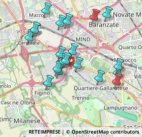 Mappa Piazzale del Molino Dorino, 20151 Milano MI, Italia (1.8505)