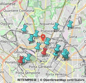 Mappa Via Gioacchino Murat, 20159 Milano MI, Italia (1.84667)