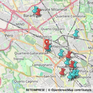 Mappa Via Barnaba Oriani, 20156 Milano MI, Italia (2.75467)