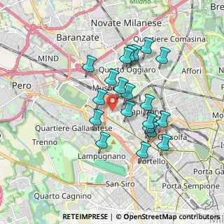 Mappa Via Barnaba Oriani, 20156 Milano MI, Italia (1.528)
