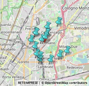 Mappa Via Bernardo Celentano, 20132 Milano MI, Italia (1.235)