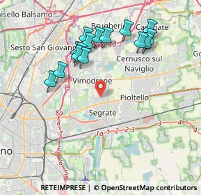 Mappa Via Papa Giovanni XXIII, 20054 Segrate MI, Italia (3.93467)