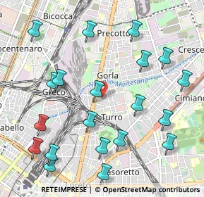 Mappa Via Privata della Torre, 20127 Milano MI, Italia (1.2295)