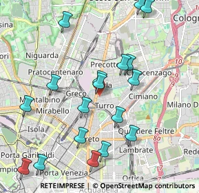 Mappa Via Privata della Torre, 20127 Milano MI, Italia (2.20833)