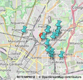 Mappa Via Privata della Torre, 20127 Milano MI, Italia (1.34643)