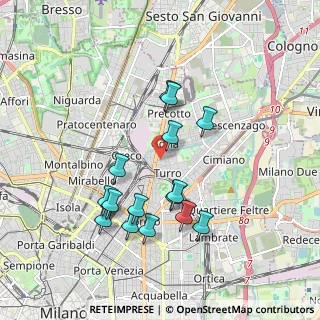 Mappa Via Privata della Torre, 20127 Milano MI, Italia (1.75333)