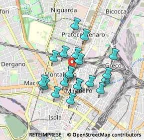 Mappa Piazzale Istria, 20159 Milano MI, Italia (0.7215)