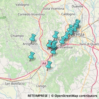 Mappa Via Rovigo, 36075 Montecchio Maggiore VI, Italia (5.946)