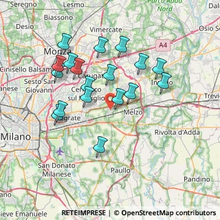 Mappa 20052 Vignate MI, Italia (7.11111)