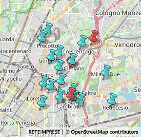 Mappa Via M. A. E. Picco 16 - Ingresso Viale Palmanova, 20132 Milano MI, Italia (1.73211)