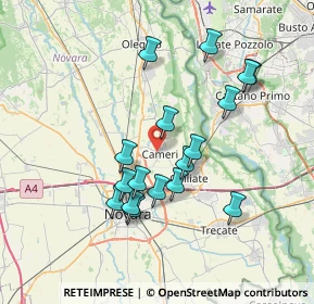 Mappa Via S. Biagio, 28062 Cameri NO, Italia (6.74647)