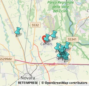 Mappa Via S. Biagio, 28062 Cameri NO, Italia (3.34727)