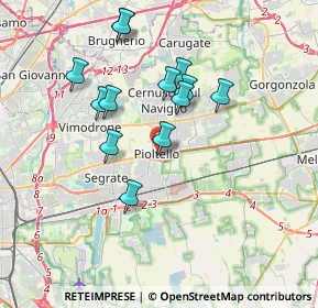 Mappa Piazza XXV Aprile, 20096 Pioltello MI, Italia (3.30231)
