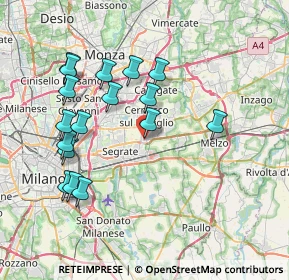 Mappa Piazza XXV Aprile, 20096 Pioltello MI, Italia (7.67118)