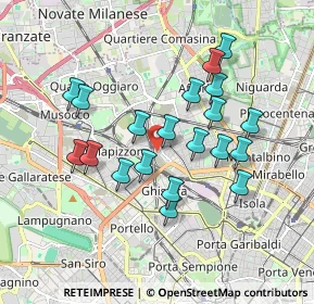 Mappa Via Privata Cernobbio, 20158 Milano MI, Italia (1.647)