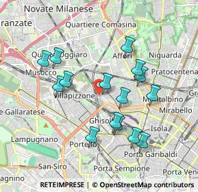 Mappa Via Privata Cernobbio, 20158 Milano MI, Italia (1.74067)